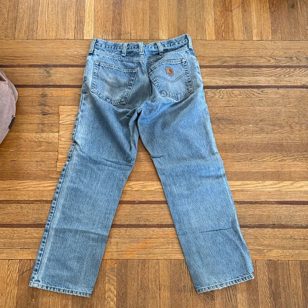 Carhartt Light Blue Men's Straight Jeans - Picture 3 of 3